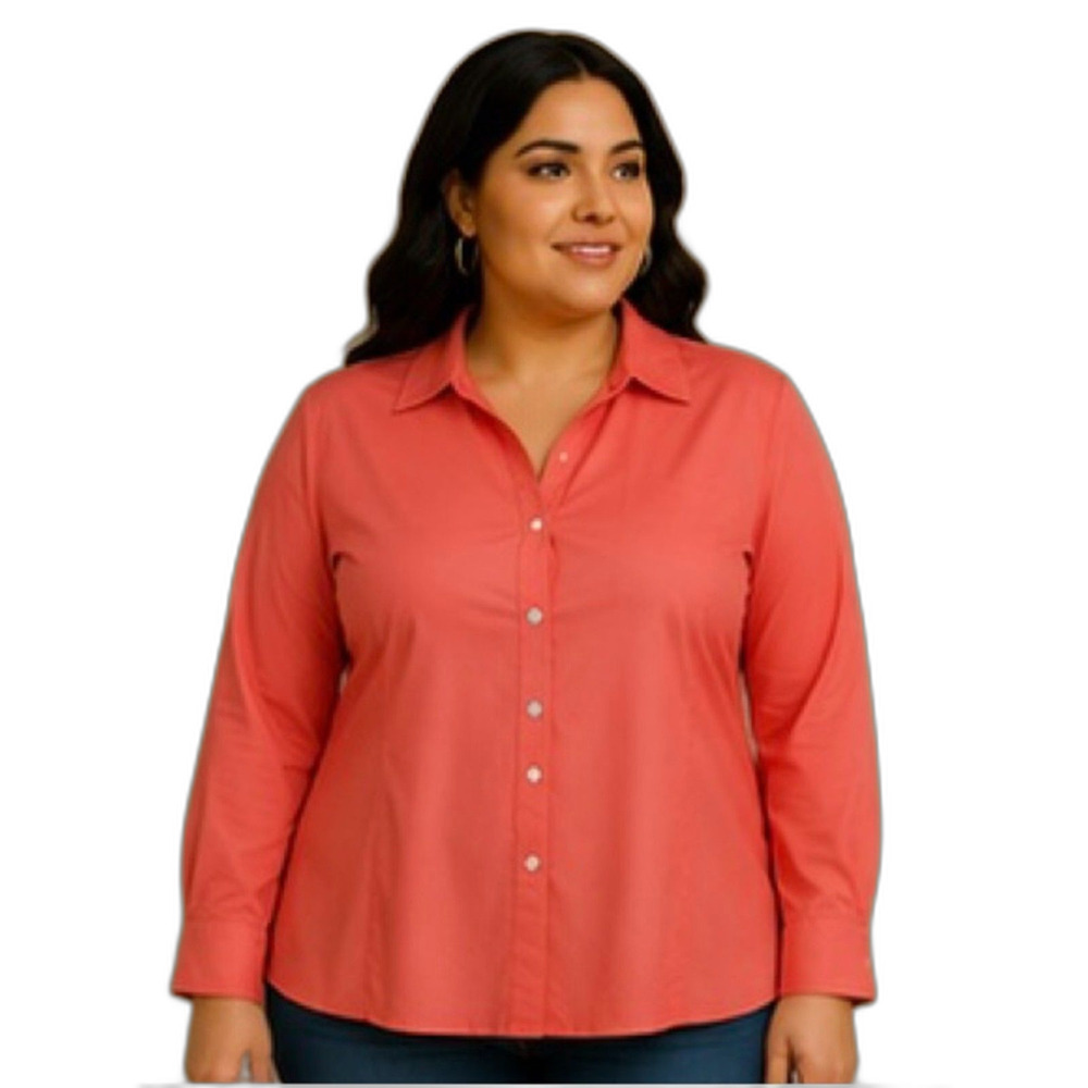 Notations Women's button-down tapered top - Size 1X